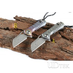 HA012 axis fast opening no logo Damascus folding knife with Titanium handle UD405432